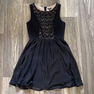 S Formal Black Lace Dress
